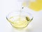 Pour the vegetable oil into a glass bowl