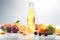 Poured sparkling juice like orange, apple, grapes vitamin fruits, product shot AI Generated