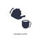 pouring coffe icon on white background. Simple element illustration from bistro and restaurant concept