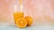 Pouring fresh squeezed orange juice in glass