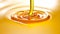 Pouring golden honey texture. Healthy and natural delicious sweets. Flow dripping yellow melted liquid. Food background