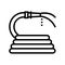 pouring from hose water line icon vector illustration