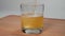 Pouring low alcohol cider into a glass