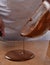 Pouring melted dark chocolate,