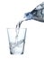 Pouring mineral water in a water glass