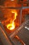 Pouring molten steel