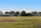 Pouring water of green lawn landscape.Wet grass photo