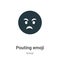 Pouting emoji vector icon on white background. Flat vector pouting emoji icon symbol sign from modern emoji collection for mobile