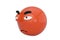 Pouting face emoticon.3D illustration.