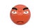 Pouting face emoticon.3D illustration.