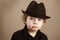 Pouting Toddler with Fedora
