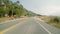 POV Driving alone the coastal roads of Big Sur on a beautiful clear day