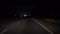 POV. Driving a car on a highway point of view. Night limited visibility Ultra HD