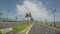 POV of empty street in Panama City, Panama. Quarantined city, empty abandoned streets during coronavirus crisis Covid - 19