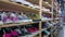 POV Second-hand shoes for sale at a thrift store flea market