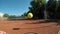 POV of tennis player balances ball on racket