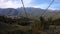 POV timelapse walk on a rope lift in the mountains in the fall