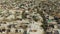 Poverty, community and drone view township in south africa for housing in a rural village location. Home, street