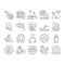 Poverty Destitution Collection Icons Set Vector .