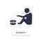 poverty icon on white background. Simple element illustration from General concept