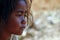 Poverty, portrait of a poor little African girl