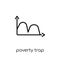 Poverty trap icon. Trendy modern flat linear vector Poverty trap