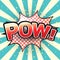 Pow, Comic Speech Bubble. Vector