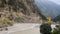 Powari Bridge over Satluj river in Kalpa Tehsil in Kinnaur District of Himachal Pradesh State, India