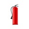 Powder fire extinguisher. Flat vector illustration for poster about safety and fire protection. Flame prevention tool