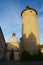 Powder tower in the fortress Marienberg, Germany, Wuerzburg. Vertical photo.