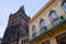 The Powder Tower and Municipal House of Prague, Czech Republic