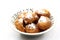 Powdered Dutch oliebollen