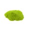 Powdered matcha green tea on white background top view