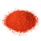 Powdered pimienta roja red pepper pile isolated on white.