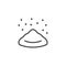 Powdered sugar line outline icon