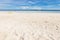 Powdery white sand at Dumaluan Beach in Panglao, Bohol. Low angle shot