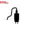 Power adapter icon isolated of flat style. Vector illustration. eps10