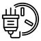 Power adapter plug icon, outline style