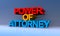 Power of attorney on blue