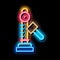 power attraction to measure strength neon glow icon illustration