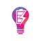 Power Battery bulb shape concept Logo Design Template