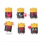 Power battery cartoon character with love cute emoticon