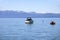 Power boats on lake Tahoe.