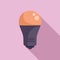 Power bulb control icon flat vector. Half perception