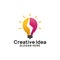 power bulb icon symbol design. creative idea logo design template