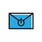 Power Button Email Logo Vector
