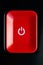 Power button with icon.