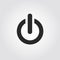 Power button icon, flat design