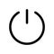 Power button icon. Symbol of start or turn on. Outline modern design element. Simple black flat vector sign with rounded