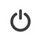 Power button icon on white background.